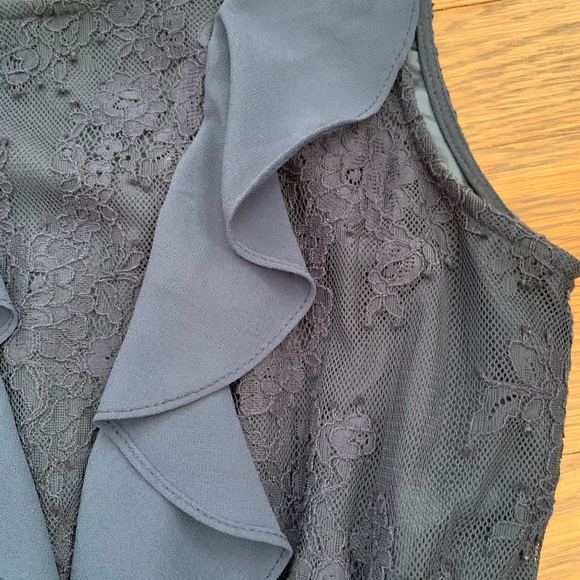 Bardot juniors Navy lace ruffle dress - Picture 6 of 6